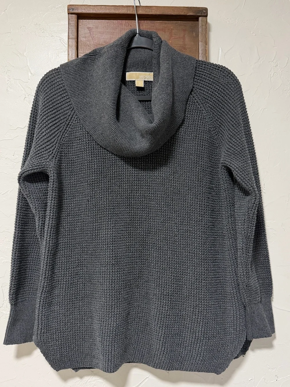 Michael Kors Dark Charcoal Cowl Neck Sweater
